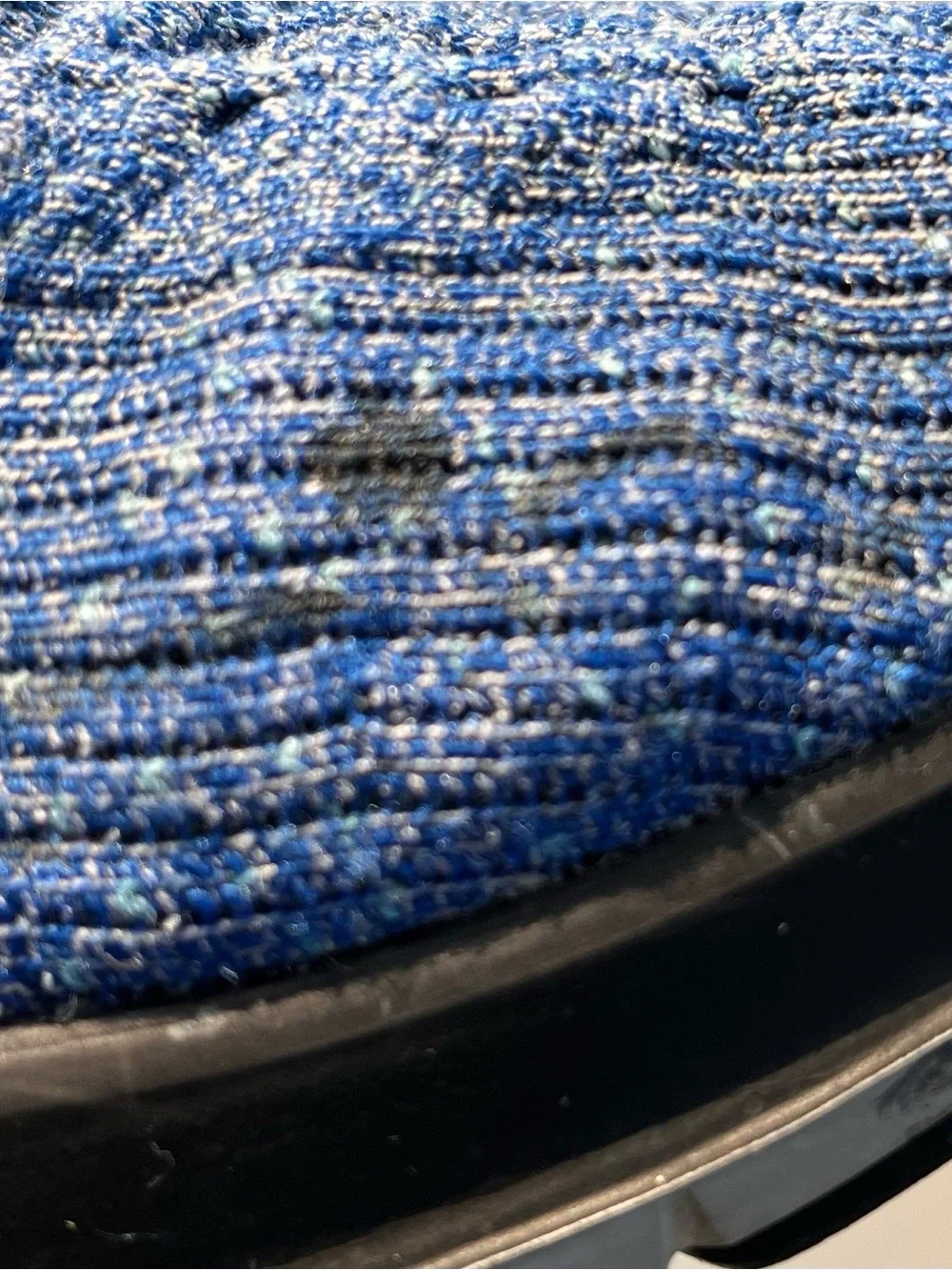 Under Armour Blue Knit Athletic Shoes with Black Logo